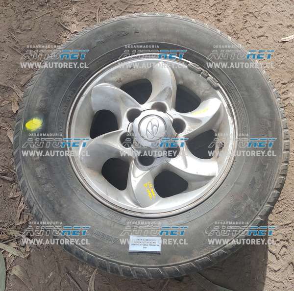 Llanta Aluminio Con Neumático 255 65 R16 (HTR001) Hyundai Terracan 2007 $80.000 + IVA (Parcela)