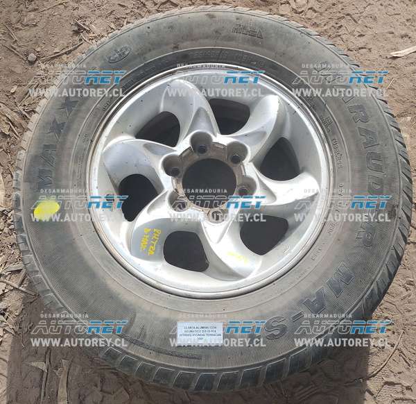 Llanta Aluminio Con Neumático 255 65 R16 (HTR003) Hyundai Terracan 2007 $80.000 + IVA (Parcela)