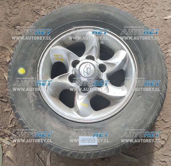 Llanta Aluminio Con Neumático Malo (HTR004) Hyundai Terracan 2007 $50.000 + IVA (Parcela)