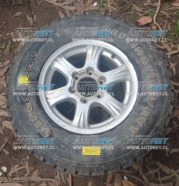 Llanta Aluminio Detalle Con Neumático 245 75 R16 (GWW213) Great Wall Wingle 5 Diesel 2.0 4×4 $70.000 + IVA (Parcela)