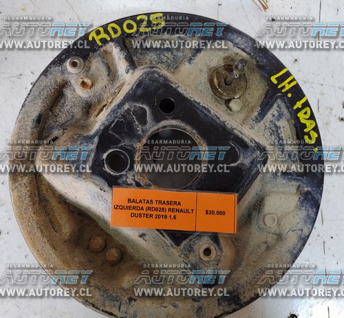 Balatas Traseras Izquierda (RD025) Renault Duster 2019 1.6 $20.000 + IVA