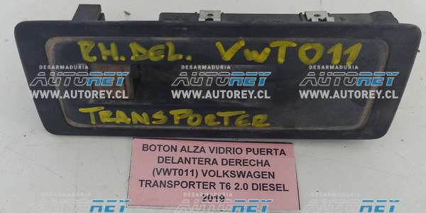 Botón Alza Vidrio Puerta Delantera Derecha (VWT011) Volkswagen Transporter T6 2.0 Diesel 2019 $30.000 + IVA