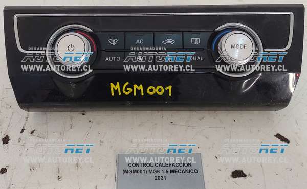 Control Calefacción (MGM001) MG6 1.5 Mecánico 2021 $80.000 + IVA