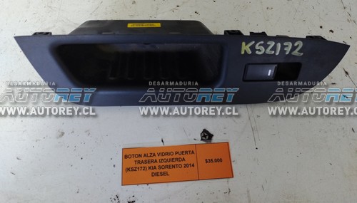 Boton Alza Vidrio Puerta Trasera Izquierda (KSZ172) Kia Sorento 2014 Diesel $20.000 + IVA