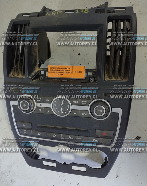 Botones Con Consola Radio Tablero (LRF178) Land Rover Freelander 2 2.0 2014 $150.000 + IVA