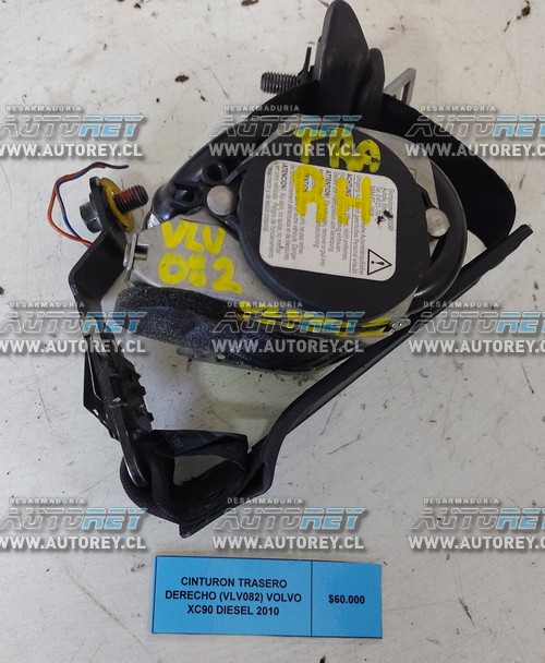 Cinturon Trasero Derecho (VLV082) Volvo XC90 Diesel 2010 $30.000 + IVA