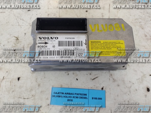 Cajetín Airbag P30782386 (VLV081) Volvo XC90 Diesel 2010 $60.000 + IVA