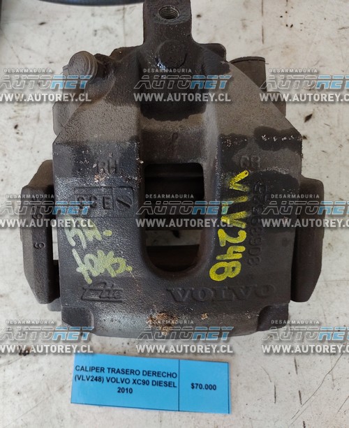 Caliper Trasero Derecho (VLV248) Volvo XC90 Diesel 2010 $50.000 + IVA