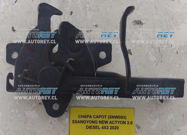 Chapa Capot (SNW093) SSangyong New Actyon 2.0 Diesel 4×2 2020 $15.000 + IVA