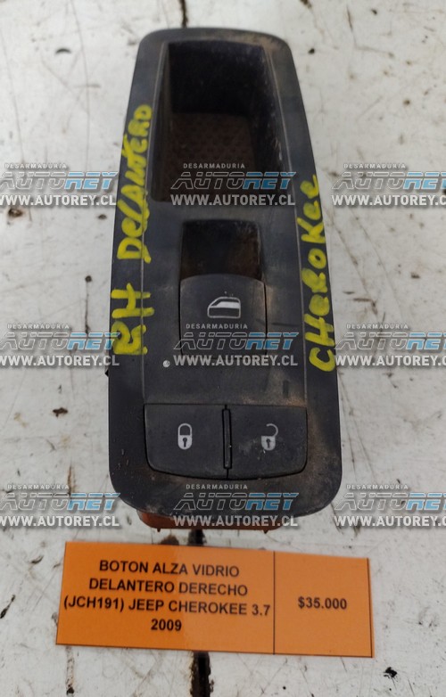 Botón Alza Vidrio Delantero Derecho (JCH191) Jeep Cherokee 3.7 2009 $20.000 + IVA