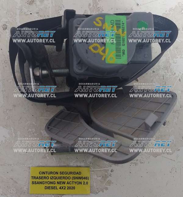 Cinturon Seguridad Trasero Izquierdo (SNW046) SSangyong New Actyon 2.0 Diesel 4×2 2020 $30.000 + IVA