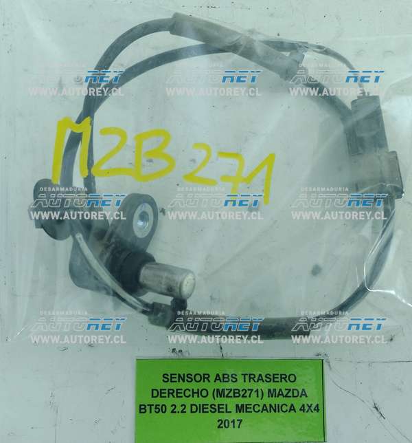 Sensor ABS Trasero Derecho (MZB271) Mazda BT50 2.2 Diesel Mecánica 4×4 2017 $70.000 + IVA