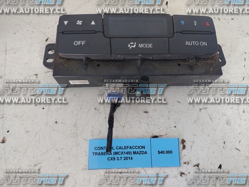 Control Calefacción Trasera (MCX149) Mazda CX9 3.7 2014 $40.000 + IVA