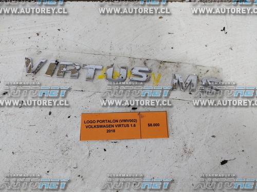 Logo Portalón (VWV002) Volkswagen Virtus 1.6 2018 $8.000 + IVA