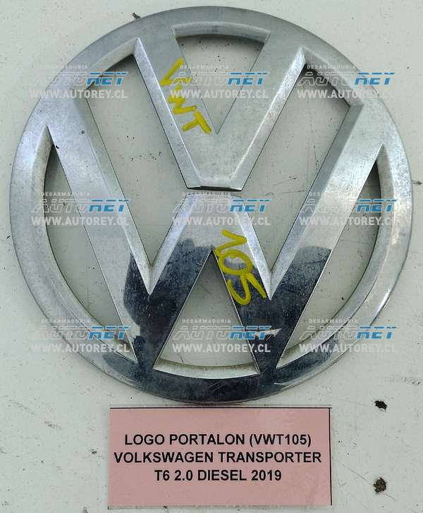 Logo Portalón (VWT105) Volkswagen Transporter T6 2.0 Diesel 2019 $15.000 + IVA