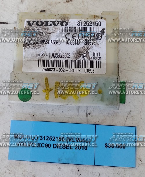 Módulo 31252150 (VLV059) Volvo XC90 Diesel 2010 $30.000 + IVA
