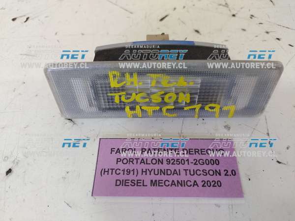 Farol Patente Derecho Portalon 92501-2G000 (HTC191) Hyundai Tucson 2.0 Diesel Mecánica 2020 $10.000 + IVA