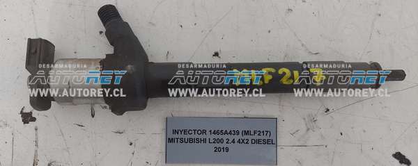 Inyector 1465A439 (MLF217) Mitsubishi L200 2.4 4×2 Diesel 2019 $140.000 + IVA