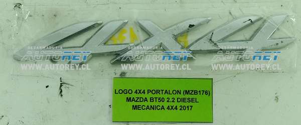Logo 4×4 Portalon (MZB176) Mazda BT50 2.2 Diesel Mecánica 4×4 2017 $10.000 + IVA