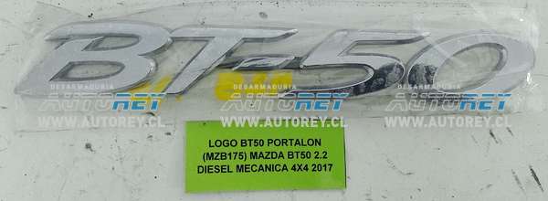 Logo BT50 Portalon (MZB175) Mazda BT50 2.2 Diesel Mecánica 4×4 2017 $10.000 + IVA