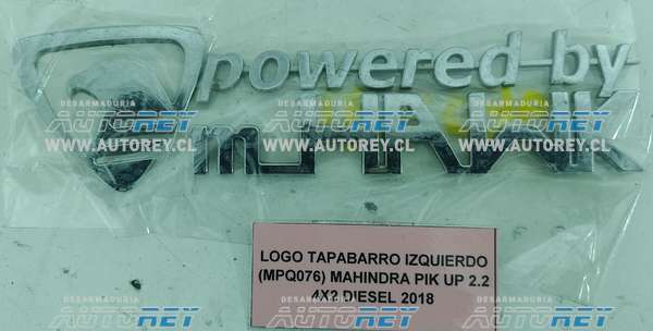 Logo Tapabarro Izquierdo (MPQ076) Mahindra Pik Up 2.2 4×2 Diesel 2018 $5.000 + IVA