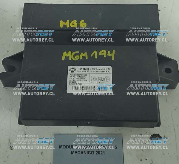 Módulo (MGM194) MG6 1.5 Mecánico 2021 $100.000 + IVA