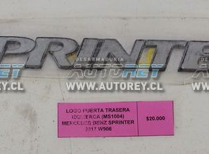 Logo Puerta Trasera Izquierda (MS1004) Mercedes Benz Sprinter 2017 W906 $20.000 + IVA