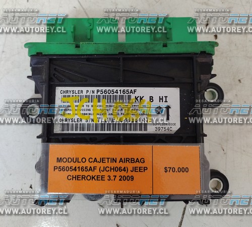 Módulo Cajetín Airbag P56054165AF (JCH064) Jeep Cherokee 3.7 2009 $40.000 + IVA