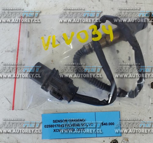 Sensor Oxigeno 0258017043 (VLV034) Volvo XC90 Diesel 2010 $40.000 + IVA