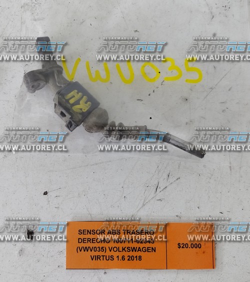Sensor ABS Trasero Derecho 100711-62343 (VWV035) Volkswagen Virtus 1.6 2018 $20.000 + IVA