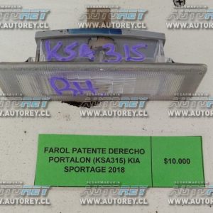 Farol Patente Derecho Portalón (KSA315) Kia Sportage 2018 $10.000 + IVA