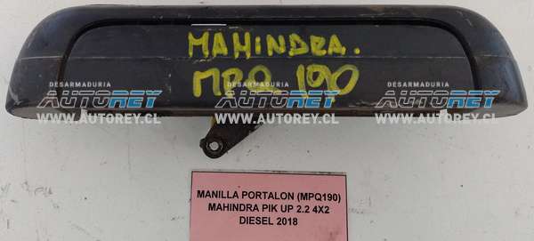 Manilla Portalon (MPQ190) Mahindra Pik Up 2.2 4×2 Diesel 2018 $15.000 + IVA