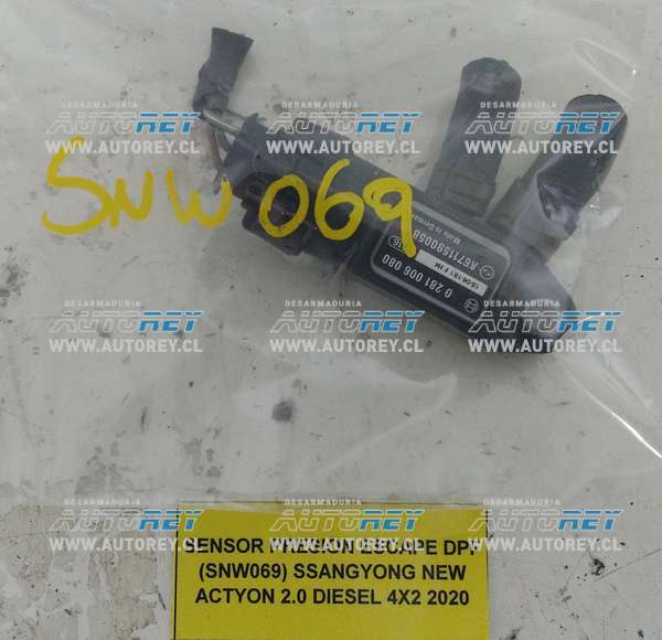 Sensor Presión Escape DPF (SNW069) SSangyong New Actyon 2.0 Diesel 4×2 2020 $50.000 + IVA