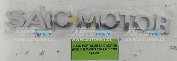 Logo Portalón Saic Motor (MTD138) Maxus T60 2.0 Diesel 4×4 2023 $5.000 + IVA