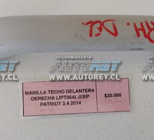 Manilla Techo Delantera Derecha (JPT064) Jeep Patriot 2.4 2014 $10.000 + IVA