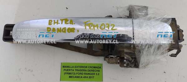 Manilla Exterior Cromada Puerta Trasera Derecha (FRM072) Ford Ranger 3.2 Mecánica 4×4 2017 $40.000 + IVA