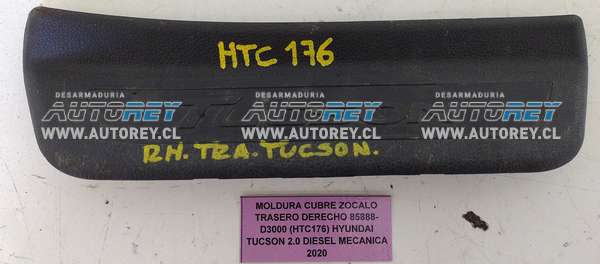 Moldura Cubre Zócalo Trasero Derecho 85888-D3000 (HTC176) Hyundai Tucson 2.0 Diesel Mecánica 2020 $10.000 + IVA