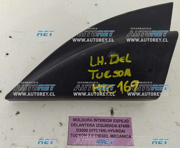 Moldura Interior Espejo Delantera Izquierda 87650-D3000 (HTC169) Hyundai Tucson 2.0 Diesel Mecánica 2020 $10.000 + IVA