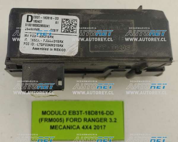 Módulo EB3T-18D816-DD (FRM005) Ford Ranger 3.2 Mecánica 4×4 2017 $40.000 + IVA