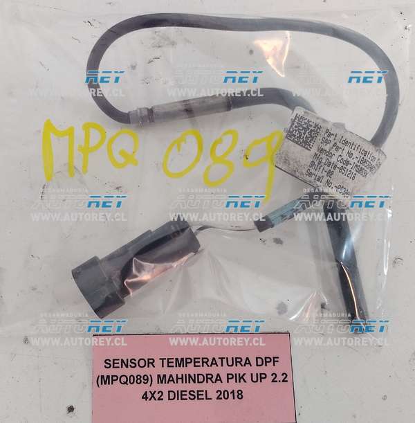 Sensor Temperatura DPF (MPQ089) Mahindra Pik Up 2.2 4×2 Diesel 2018 $45.000 + IVA