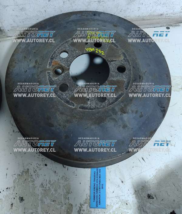 Tambor Freno Trasero Derecho (VBM232) Volkswagen Amarok 2.0 Biturbo MEC 4×2 2012