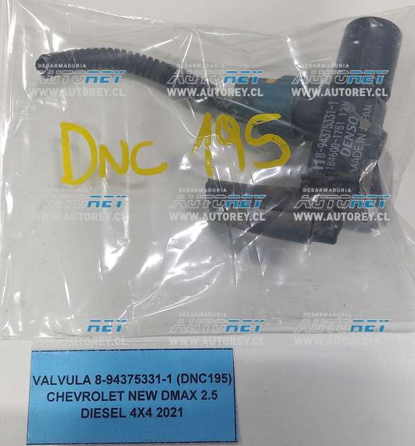 Válvula 8-94375331-1 (DNC195) Chevrolet New Dmax 2.5 Diesel 4×4 2021