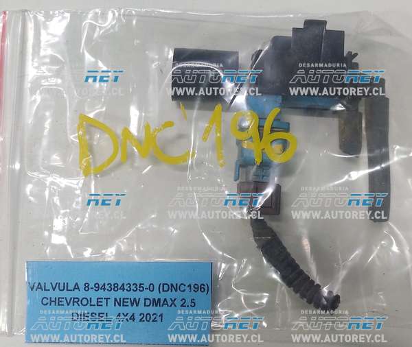 Válvula 8-94384335-0 (DNC196) Chevrolet New Dmax 2.5 Diesel 4×4 2021