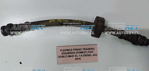 Flexible Freno Trasero Izquierdo (FDM037) Fiat Doblo Maxi XL 1.6 Diesel 4×2 2018