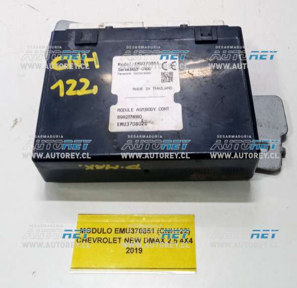 Modulo EMU370851 (CNH122) Chevrolet New Dmax 2.5 4×4 2019