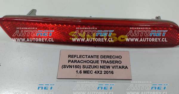 Reflectante Derecho Parachoque Trasero (SVN150) Suzuki New Vitara 1.6 MEC 4×2 2016