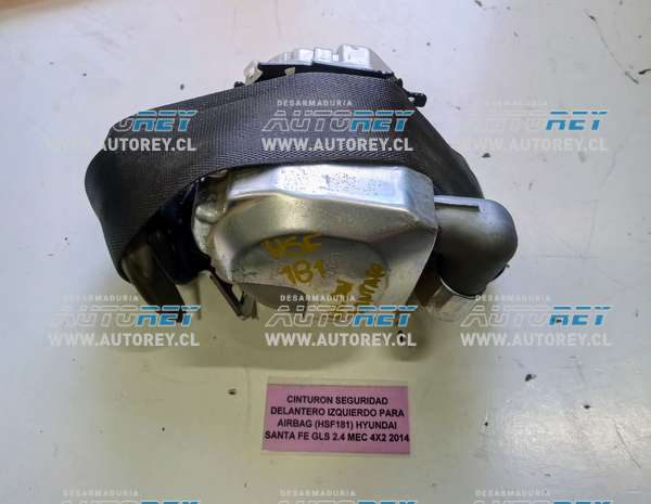 Cinturon Seguridad Delantero Izquierdo Para Airbag (HSF181) Hyundai Santa Fe GLS 2.4 MEC 4×2 2014