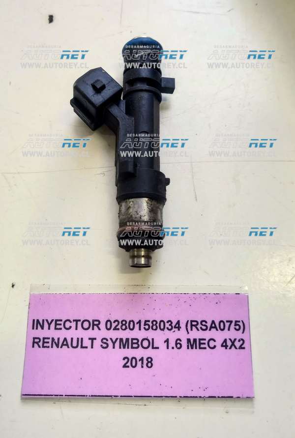 Inyector 0280158034 (RSA075) Renault Symbol 1.6 MEC 4×2 2018
