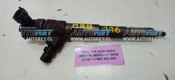 Inyector H8201108033 (MBB116) Mercedes Benz Citan 1.5 MEC 4×2 2021