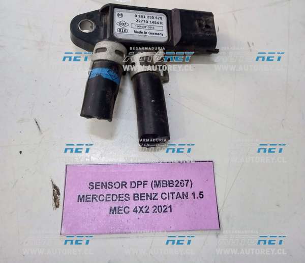Sensor DPF (MBB267) Mercedes Benz Citan 1.5 MEC 4×2 2021